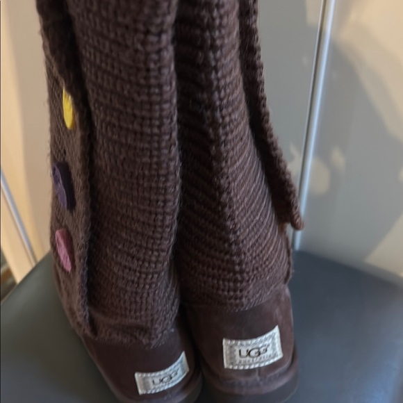 UGG Australia 1967 Candy ll Knit Sweater Knit Boots Chocolate Brown Size 5 - Picture 5 of 12